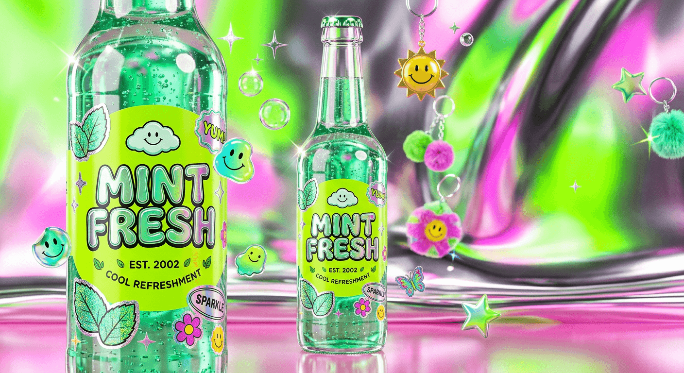 Clear Mojito Mocktail bottle