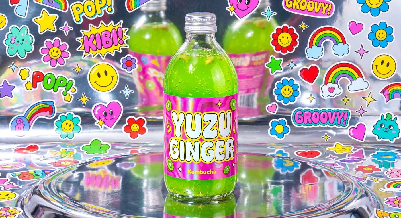 Yuzu Ginger Kombucha bottle